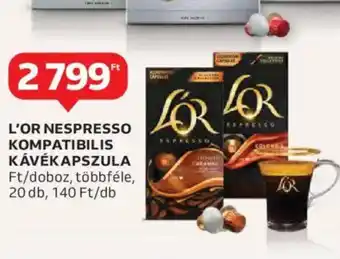 Auchan L'or nespresso kompatibilis kávékapszula ajánlat