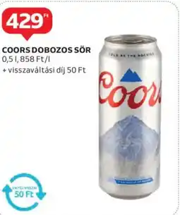 Auchan Coors dobozos sör ajánlat