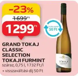 Auchan Grand tokaj classic selection tokaji furmint ajánlat