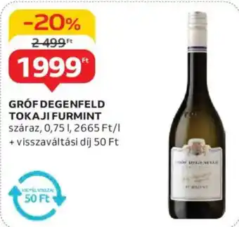 Auchan Gróf degenfeld tokaji furmint ajánlat