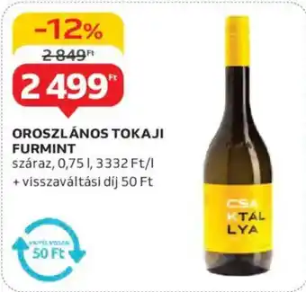 Auchan Oroszlános tokaji furmint ajánlat