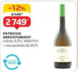 Auchan Patricius green furmint ajánlat