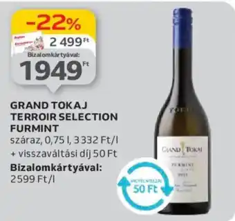 Auchan Grand tokaj terroir selection furmint ajánlat