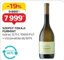 Auchan Szepsy tokaji furmint ajánlat