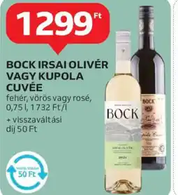 Auchan Bock irsai olivér vagy kupola cuvée ajánlat