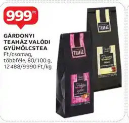 Auchan Gárdonyi teaház valódi gyümölcstea ajánlat