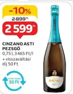 Auchan Cinzano asti pezsgő ajánlat