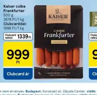 Tesco Kaiser csirke Frankfurter ajánlat