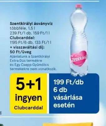 Tesco Szentkirályi ásványvíz ajánlat