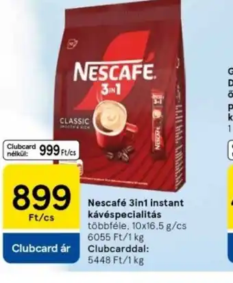 Tesco Nescafé 3in1 Instant Kávéspecialitás ajánlat