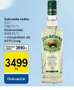 Tesco Zubrowka vodka ajánlat