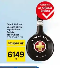 Tesco Zwack Unicum ajánlat