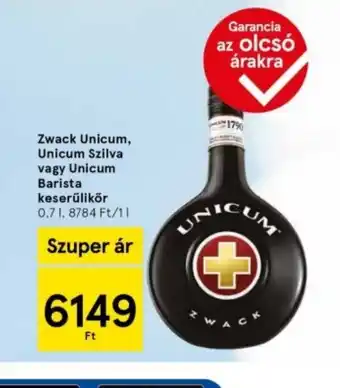 Tesco Zwack Unicum ajánlat