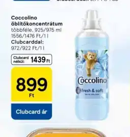 Tesco Coccolino öblítőkoncentrátum ajánlat