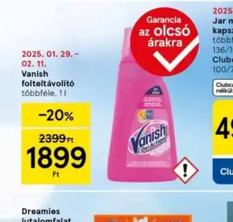 Tesco Vanish folteltávolít ajánlat