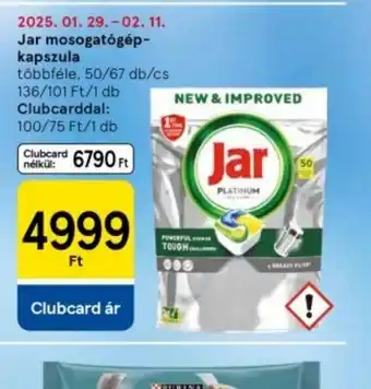 Tesco Jar mosogatgép-kapszula ajánlat