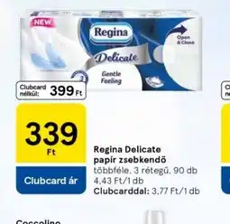 Tesco Regina Delicate papír zsebkendő ajánlat