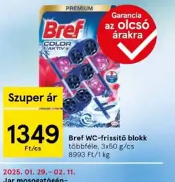 Tesco Bref WC-frissítő blokk ajánlat