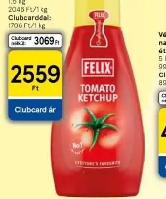 Tesco Felix ketchup ajánlat