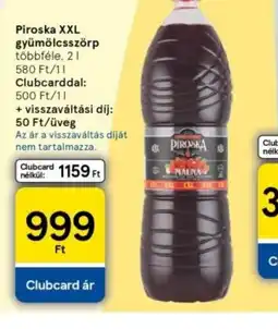 Tesco Piroska XXL Gyümölcslé ajánlat