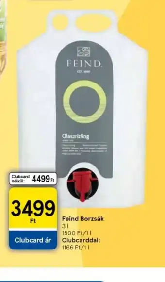 Tesco Feind Borzsák ajánlat