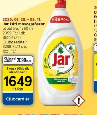 Tesco Jar kézi mosogatszer ajánlat