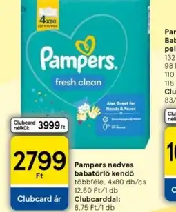 Tesco Pampers nedves babatörlő kendő ajánlat