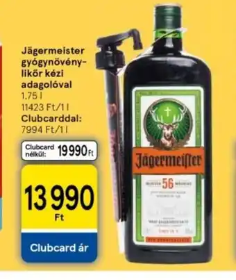 Tesco Jägermeister gygynövény likőr ajánlat