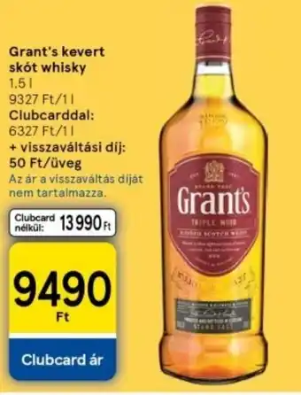 Tesco Grant's kevert skt whisky ajánlat