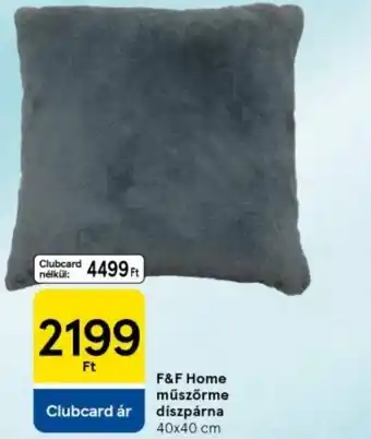 Tesco F&F Home Műszőrme Díszpárna ajánlat