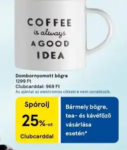 Tesco Dombormnyomott bögre ajánlat