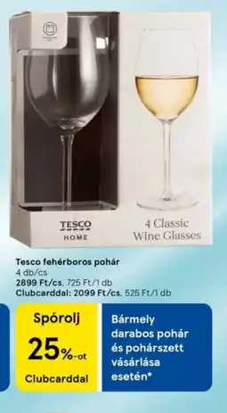 Tesco Tesco fehérboros pohár ajánlat