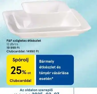 Tesco F&P szögletes étkezőszett ajánlat