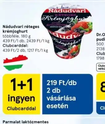 Tesco Nadudvari réteges krémjogghurt ajánlat