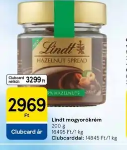 Tesco Lindt mogyorkrém ajánlat