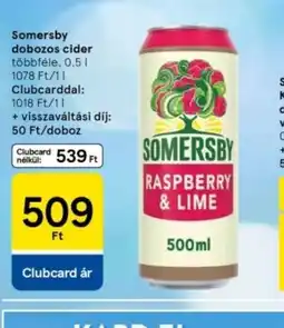 Tesco Somersby dobozos cider ajánlat