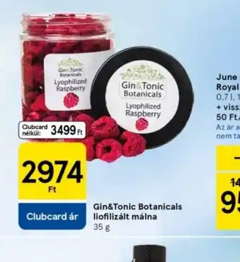 Tesco Gin&Tonic Botanicals Liofilizált málna ajánlat