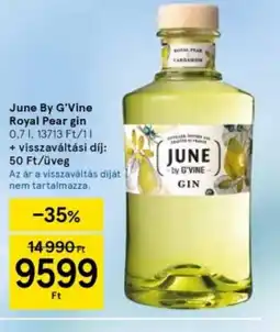 Tesco June By G'Vine Royal Pear Gin ajánlat