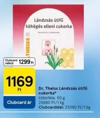 Tesco Dr. Theiss Lándzsás útifű cukorka ajánlat