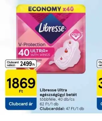 Tesco Libresse Ultra Egészségügyi Betét ajánlat