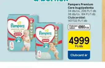 Tesco Pampers Premium Care bugyipelenka ajánlat