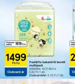 Tesco Fred&Flo babatörlőkendő multipack ajánlat