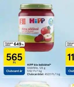 Tesco Hipp Bio Bébiétel Alma céklával ajánlat