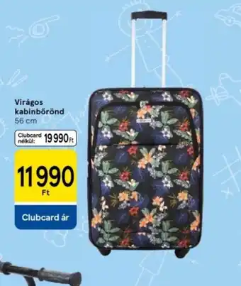 Tesco Virágos kabinbőrönd ajánlat