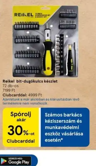 Tesco Reikel bit-dugkulcs készlet ajánlat