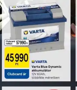 Tesco Varta Blue Dynamic akkumulátor ajánlat