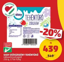 PENNY Sissy zsírszegény tehéntúró ajánlat