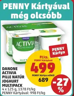 PENNY Danone Activia pille natúr joghurt multipack ajánlat