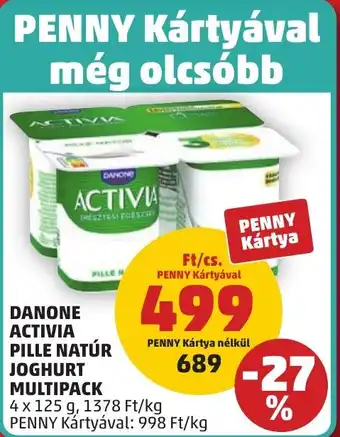 PENNY Danone Activia pille natúr joghurt multipack ajánlat