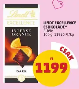 PENNY Lindt Excellence csokoládé ajánlat